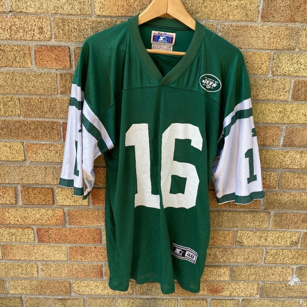 Vintage 90s Starter New York Jets Vinny Testaverde Jersey Men’s Large NFL Green